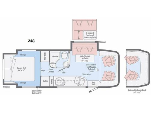 Floorplan - 2015 Winnebago View 24G