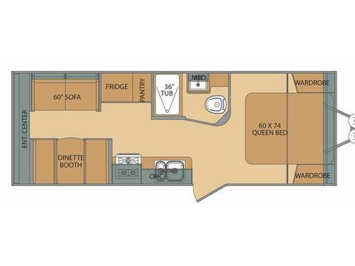 Floorplan - 2014 Shasta RVs Flyte 215CK