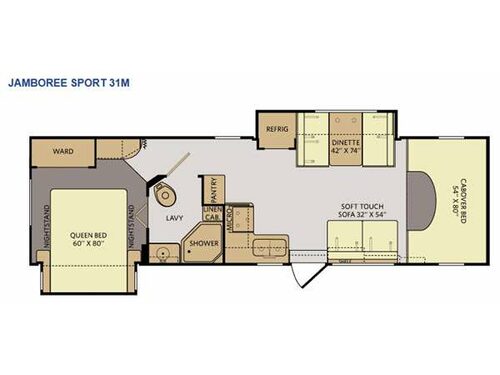 Floorplan - 2015 Fleetwood RV Jamboree Sport 31M