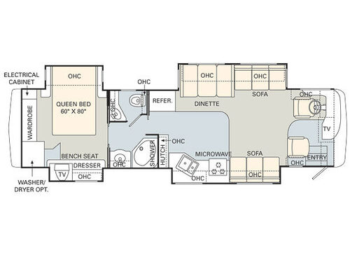 Floorplan - 2007 Monaco Knight 38PDQ