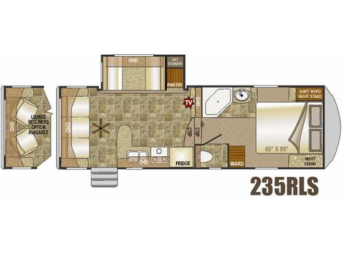 Floorplan - 2015 Northwood Fox Mountain 235RLS