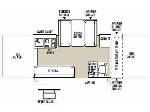 Floorplan - 2015 Forest River RV Rockwood Premier 2516G