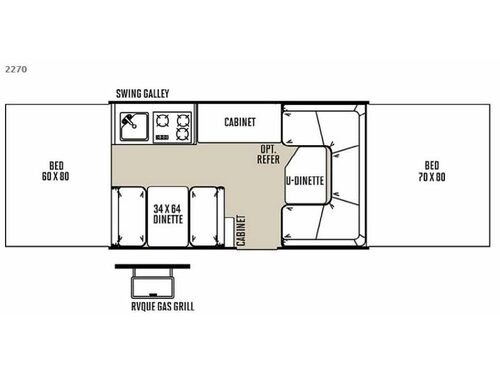 Rockwood Freedom Series 2270 Floorplan