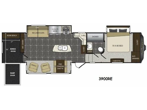 Floorplan - 2015 Keystone RV Alpine 3900RE