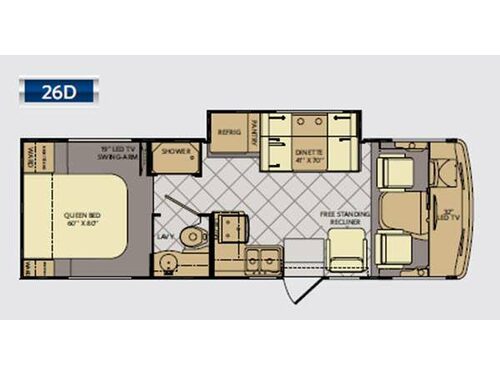 Floorplan - 2015 Fleetwood RV Flair 26D