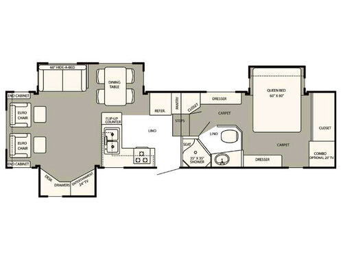 Floorplan - 2007 NuWa HitchHiker Discover America 329 RSB