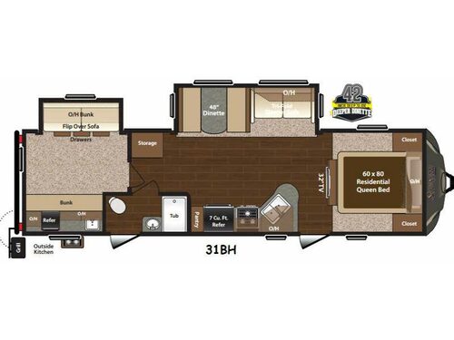 Floorplan - 2015 Keystone RV Sprinter Campfire Edition 31BH