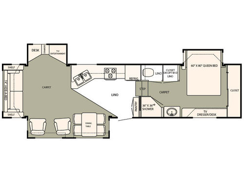 Floorplan - 2007 NuWa HitchHiker II LS 34.5 RLTG