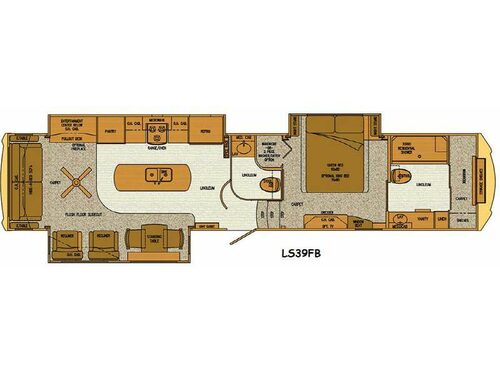 Floorplan - 2015 Lifestyle Luxury RV Lifestyle LS39FB