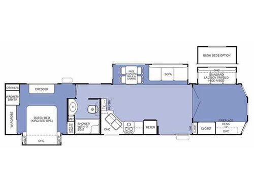 Floorplan - 2015 Forest River RV Cedar Creek Cottage 40CD