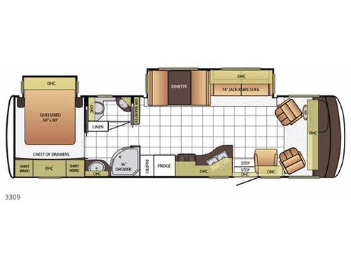 Floorplan - 2015 Newmar Bay Star Sport 3309