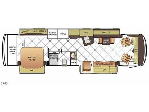 Floorplan - 2015 Newmar Dutch Star 3745