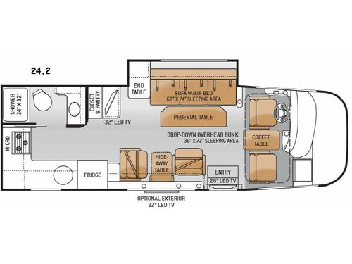 Floorplan - 2015 Thor Motor Coach Vegas 24.2