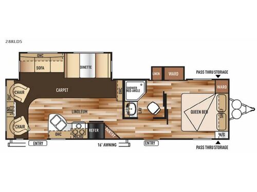 Floorplan - 2015 Forest River RV Wildwood 28RLDS
