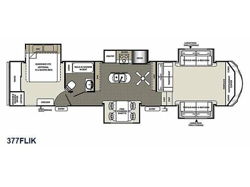Floorplan - 2015 Forest River RV Sierra 377FLIK