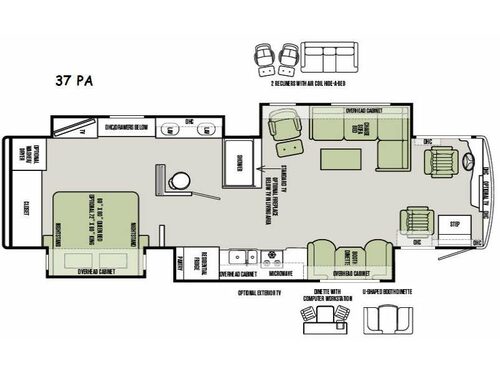 Floorplan - 2015 Tiffin Motorhomes Allegro RED 37PA
