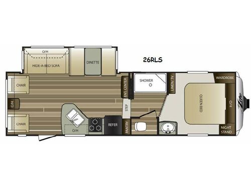 Floorplan - 2015 Keystone RV Cougar X-Lite 26RLS