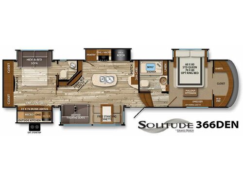 Floorplan - 2015 Grand Design Solitude 366DEN