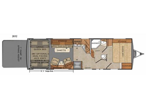 Floorplan - 2015 Lance Toy Hauler 2612