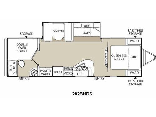 Floorplan - 2015 Coachmen RV Freedom Express 282BHDS