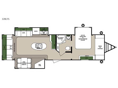 Floorplan - 2015 Forest River RV Surveyor 32RLTS