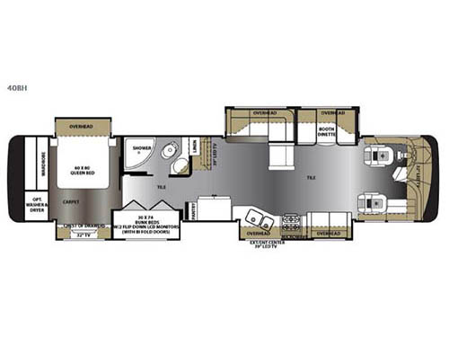 Floorplan - 2015 Forest River RV Berkshire XL 40BH