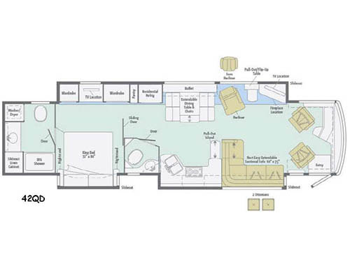 Floorplan - 2015 Itasca Ellipse 42QD