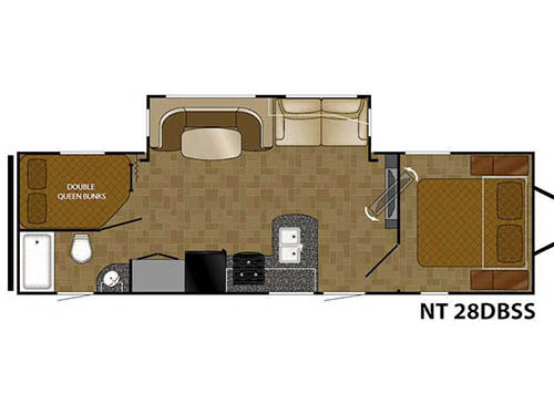 Floorplan - 2015 Heartland North Trail 28DBSS King