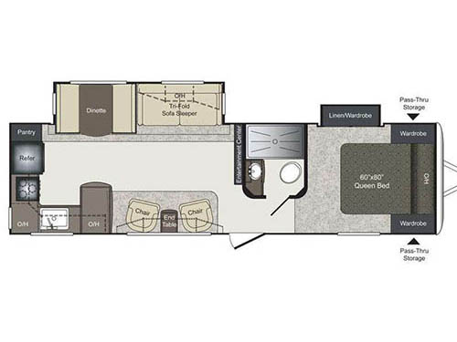 Floorplan - 2015 Keystone RV Laredo 294RK