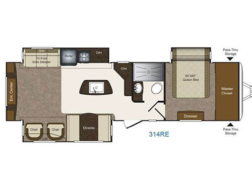 Floorplan - 2015 Keystone RV Laredo 314RE