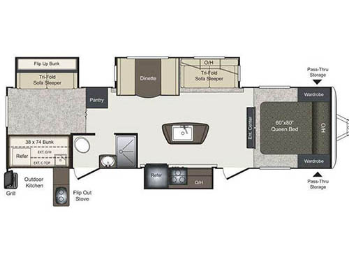 Floorplan - 2015 Keystone RV Laredo 320TG