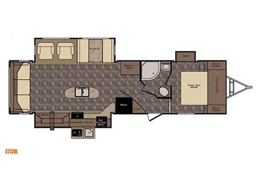 Floorplan - 2016 CrossRoads RV Sunset Trail Reserve ST32RL