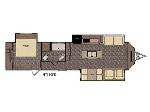 Floorplan - 2016 CrossRoads RV Hampton HT380FD