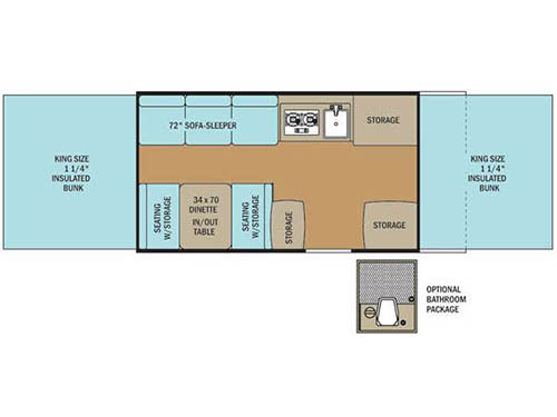 Viking Camping Trailers 2405ST Epic Floorplan