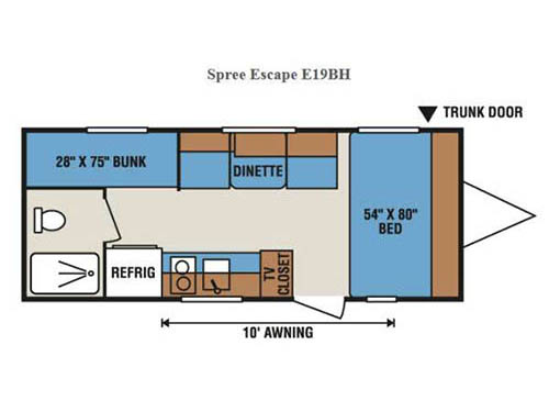 Spree Escape E19BH Floorplan
