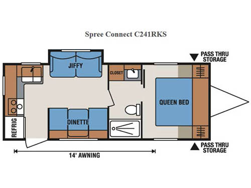 Floorplan - 2016 KZ Spree Connect C241RKS