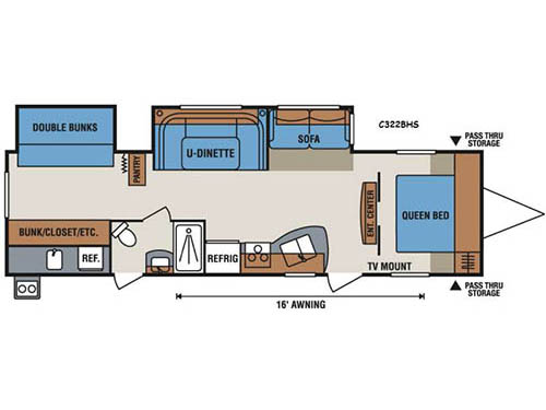 Spree Connect C322BHS Floorplan