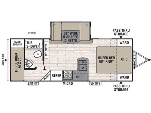 Floorplan - 2016 Coachmen RV Freedom Express 229TBS