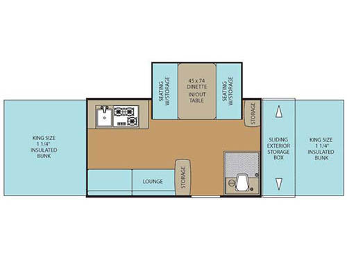 Floorplan - 2016 Coachmen RV Clipper Camping Trailers 1285SST Classic