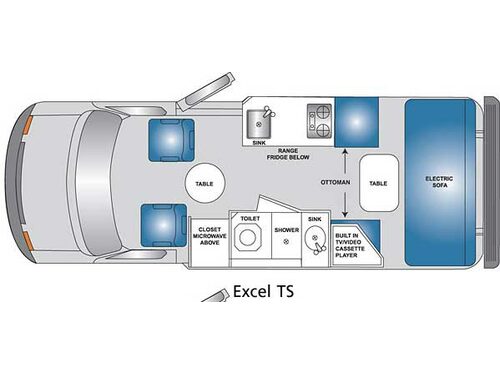 Floorplan - 2007 Pleasure-Way Ford Excel Excel TS