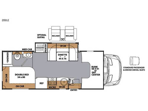 Floorplan - 2016 Coachmen RV Prism 2150 LE