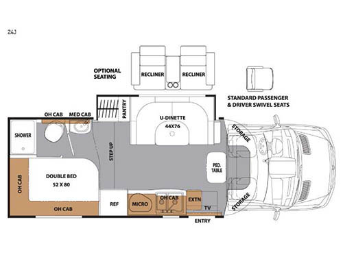 Floorplan - 2016 Coachmen RV Prism 24J