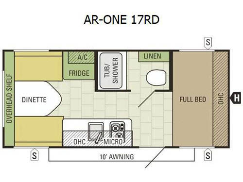 Floorplan - 2016 Starcraft AR-ONE 17RD