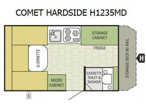 Floorplan - 2016 Starcraft Comet Hardside H1235MD