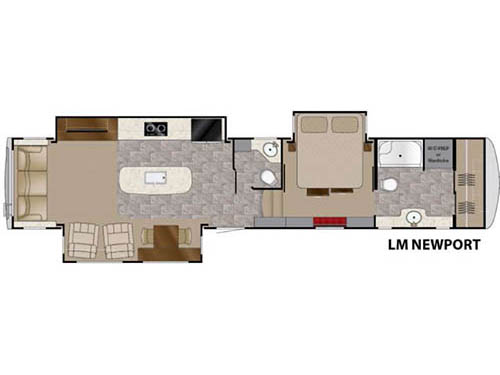 Floorplan - 2016 Heartland Landmark 365 Newport