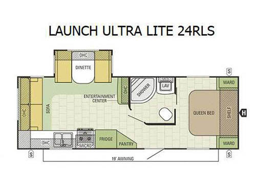 Launch Ultra Lite 24RLS Floorplan
