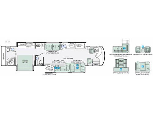 Floorplan - 2016 Thor Motor Coach Tuscany 44MT