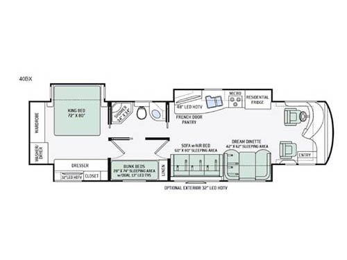 Floorplan - 2016 Thor Motor Coach Tuscany XTE 40BX