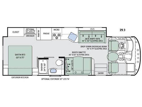 Floorplan - 2016 Thor Motor Coach ACE 29.3