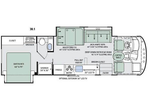 Floorplan - 2016 Thor Motor Coach ACE 30.1